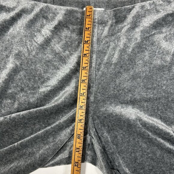 J.Jill Pure Jill Women Pull On Straight Pants Gray Velour Stretch Mid Rise Sz PM - Picture 11 of 12